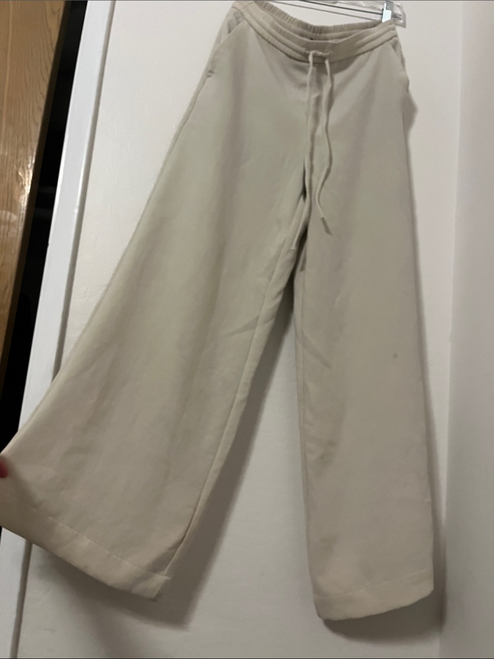 a new day Wide-Leg Drawstring Pants in Cream